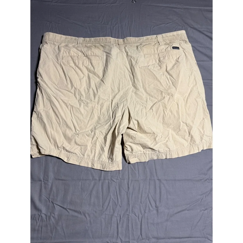 Columbia Shorts Men 52 Tan Good Khaki Cotton Blend Outdoor Casual